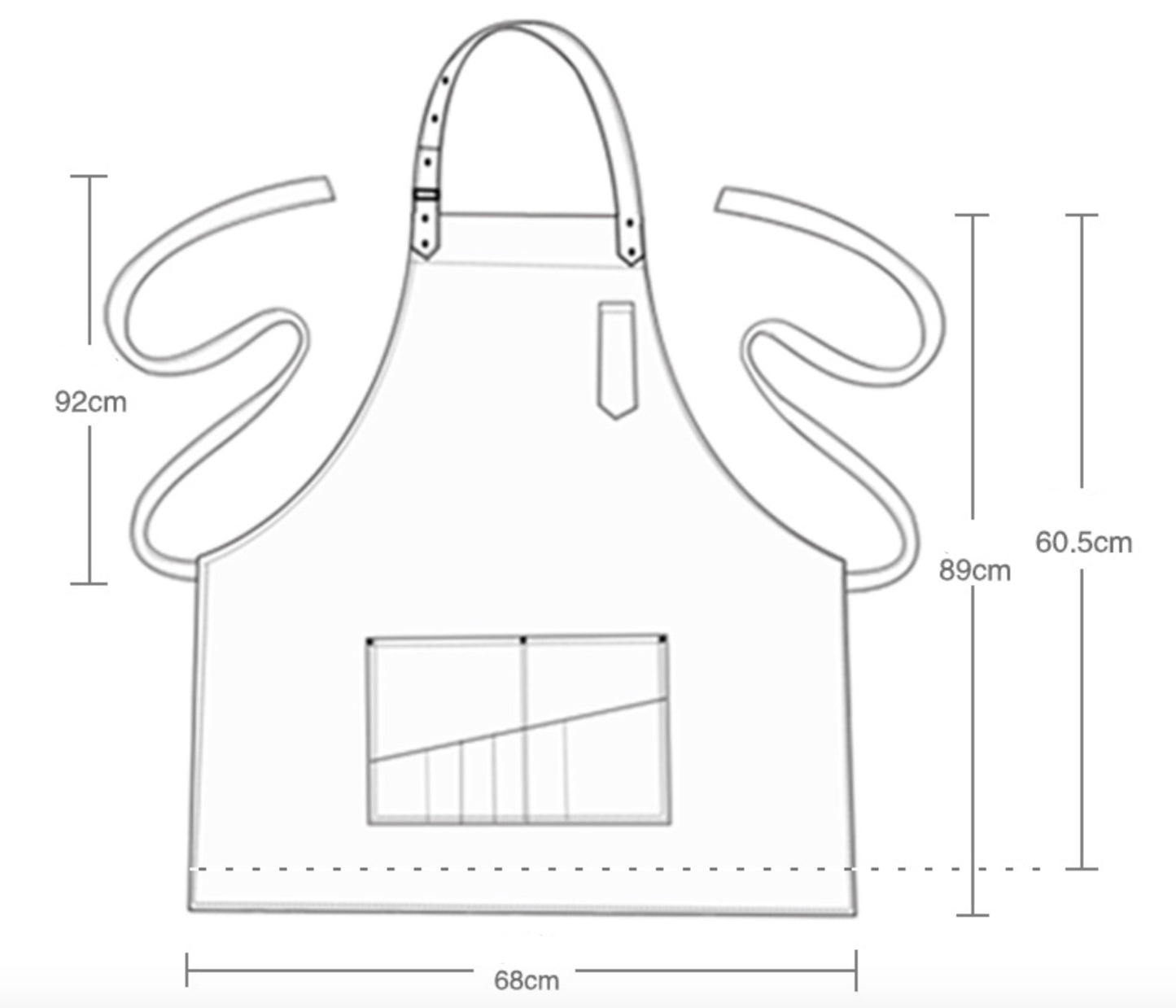 Unisex Canvas Bib Aprons (U3064D/U3064C)