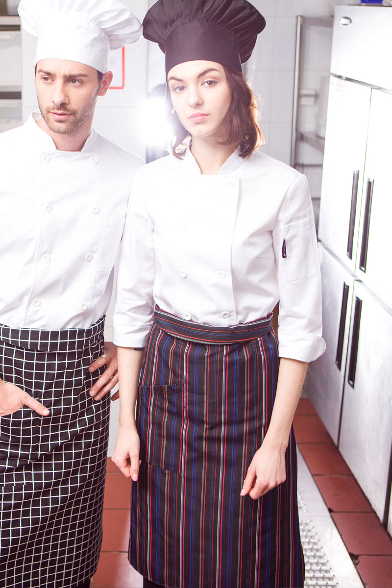 Unisex Striped Fabric Apron with Pocket (U306S)