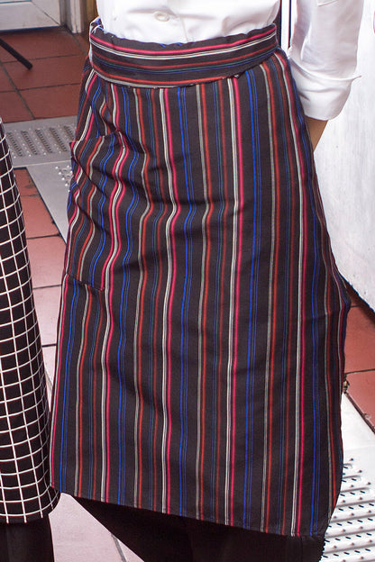 Unisex Striped Fabric Apron with Pocket (U306S)