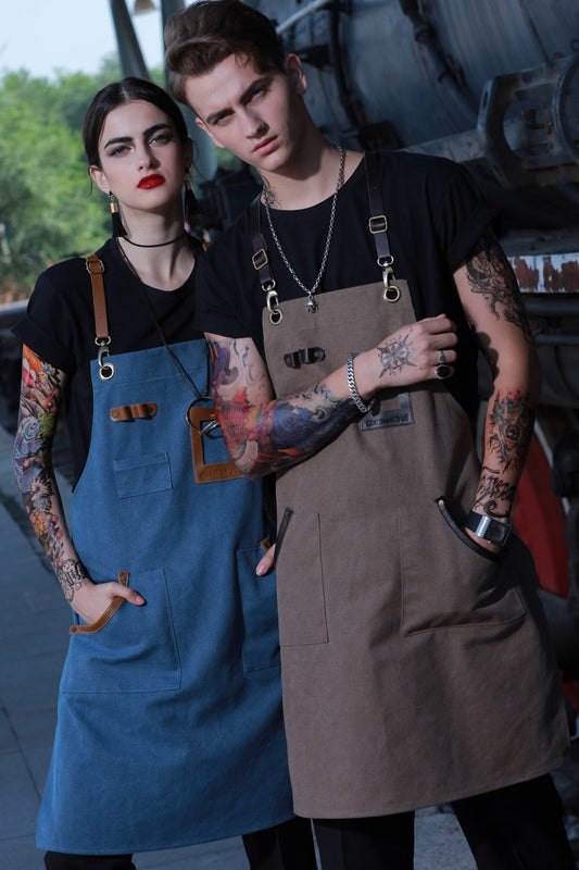 Unisex Canvas Full Bib Apron with Pockets (U357S)