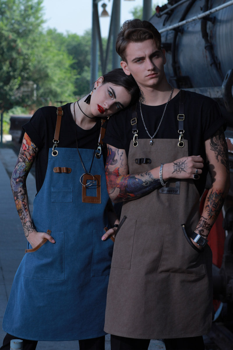 Unisex Canvas Full Bib Apron with Pockets (U357S)