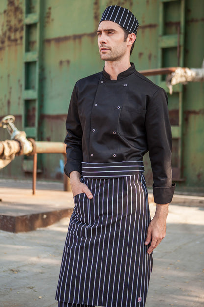 Unisex Striped Waist Apron with Pocket (CU306S)