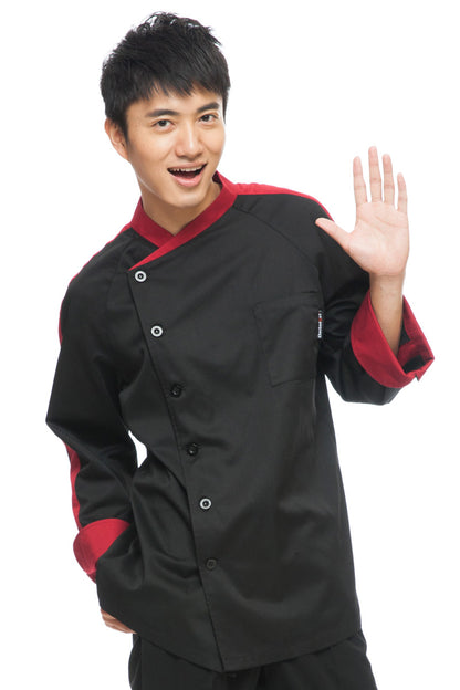 Unisex Long Sleeve With Stripe Chef Uniform (MU114C)