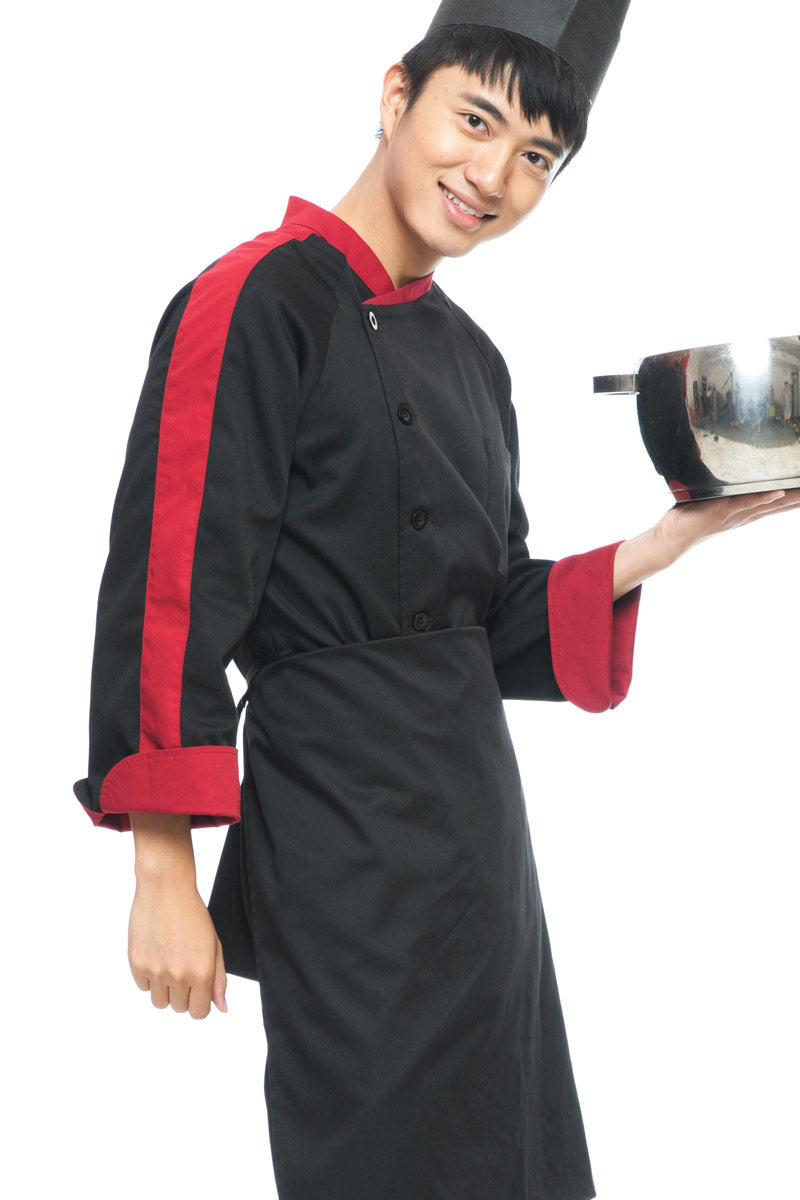 Unisex Long Sleeve With Stripe Chef Uniform (MU114C)