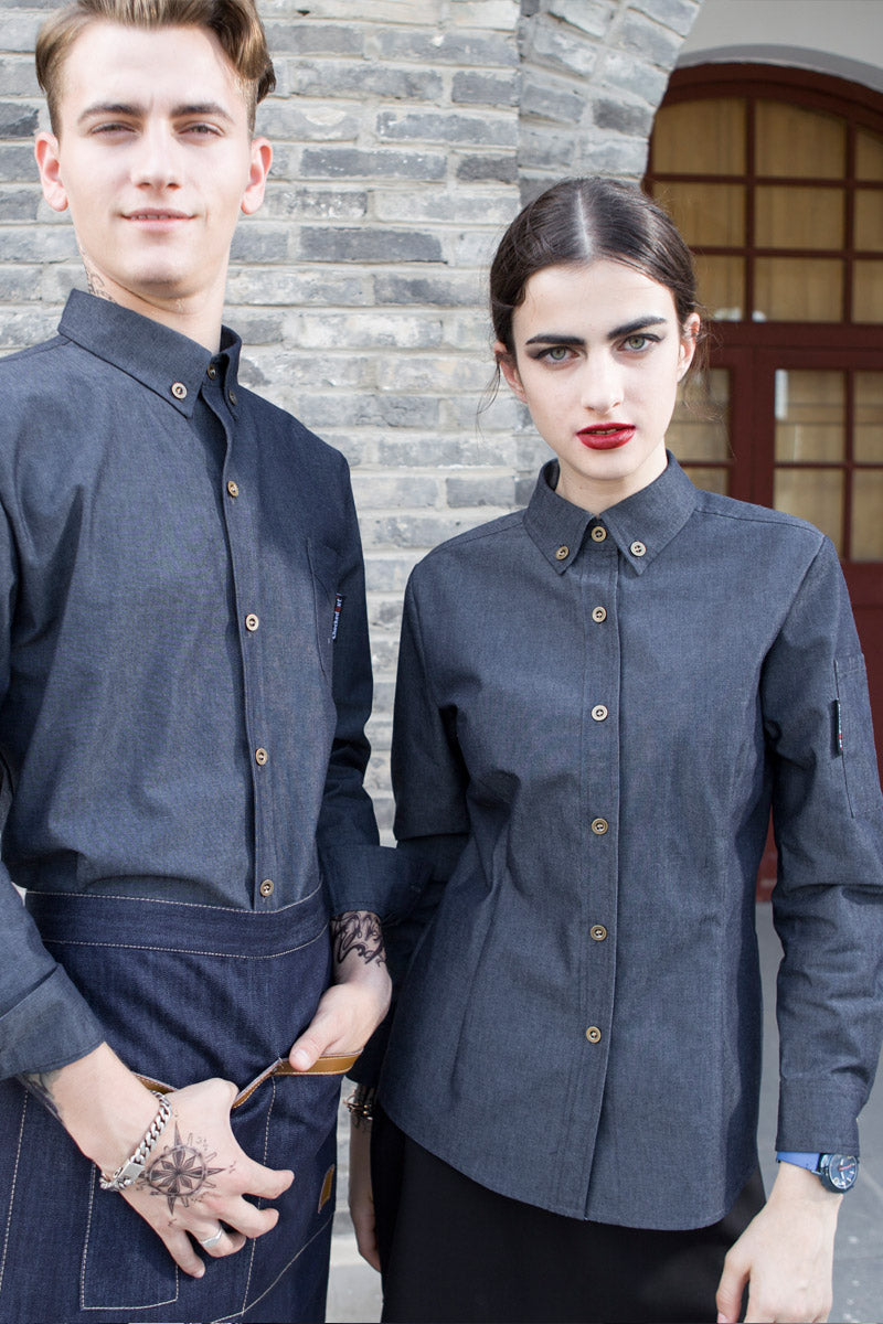 Denim Front of House Formal Shirt (M197C/W197C)