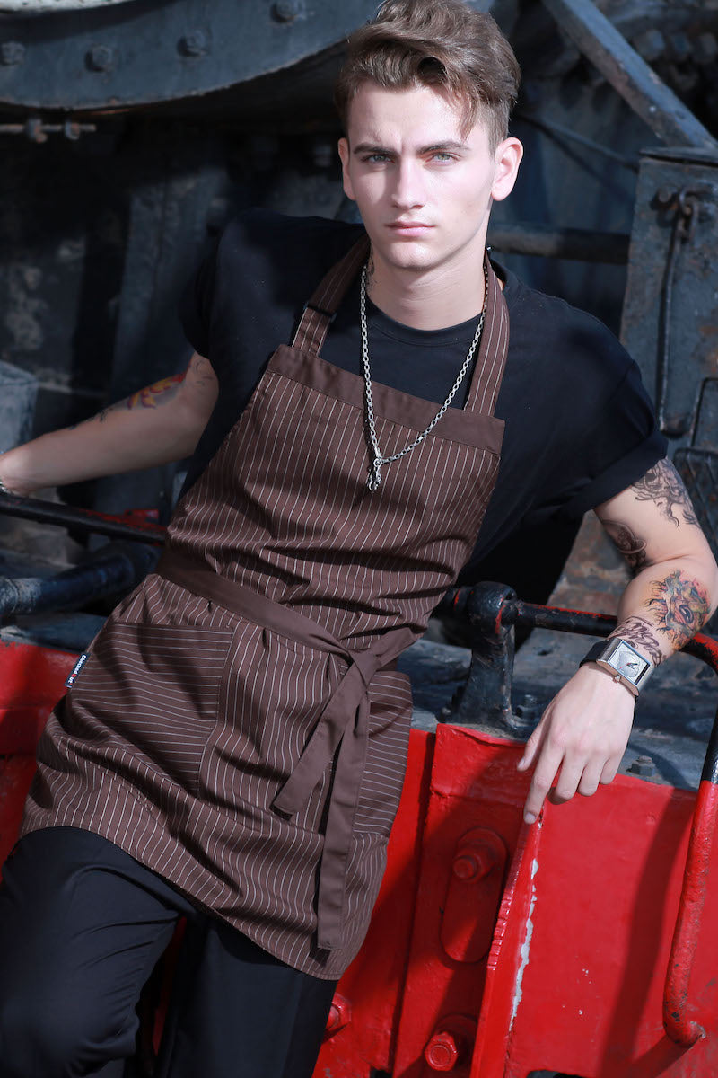 Unisex Bib Aprons With Stripes (U342C)