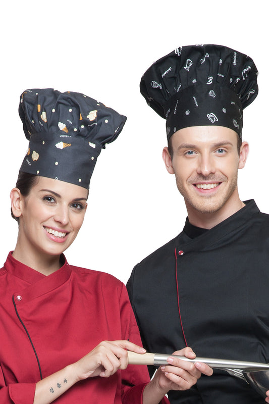 Printed Pleated Chef Hats (U402S)