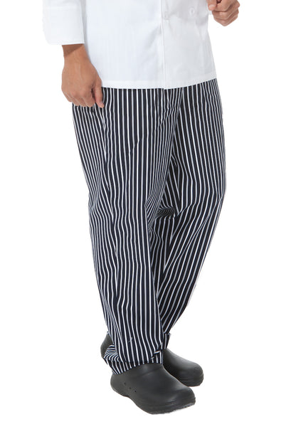 Unisex Chef Pants - Navy Blue/Stripes (U202C)