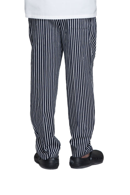 Unisex Chef Pants - Navy Blue/Stripes (U202C)