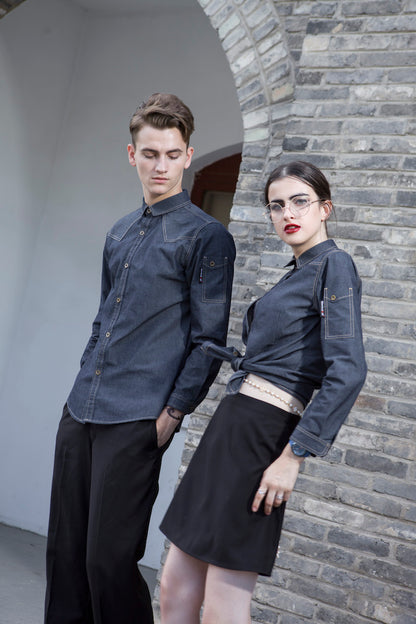 Stylish Slim Fit Denim Shirts (M193C/W193C)