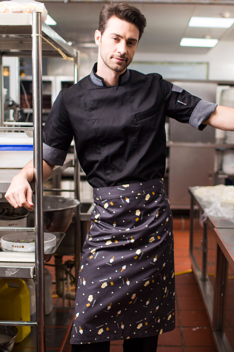 Unisex Printed Knee Length Apron (U302S)