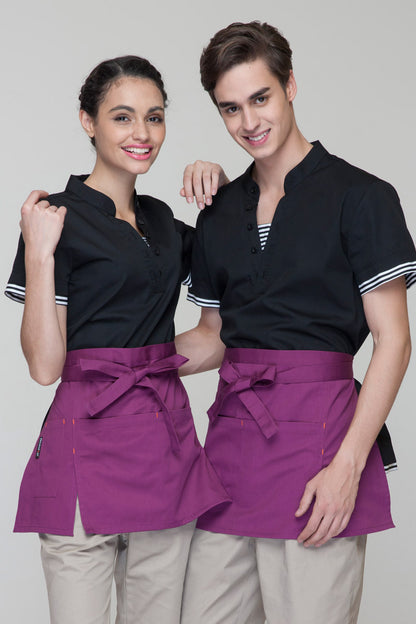 Unisex Split Panel Waist Apron with Pockets (U318S)