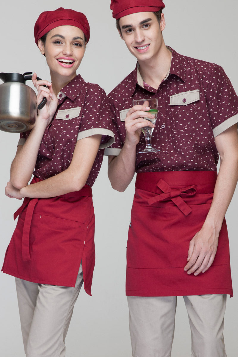 Unisex Solid Color Short Aprons (U301S)