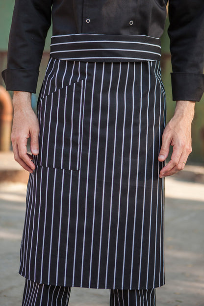 Unisex Striped Waist Apron with Pocket (CU306S)