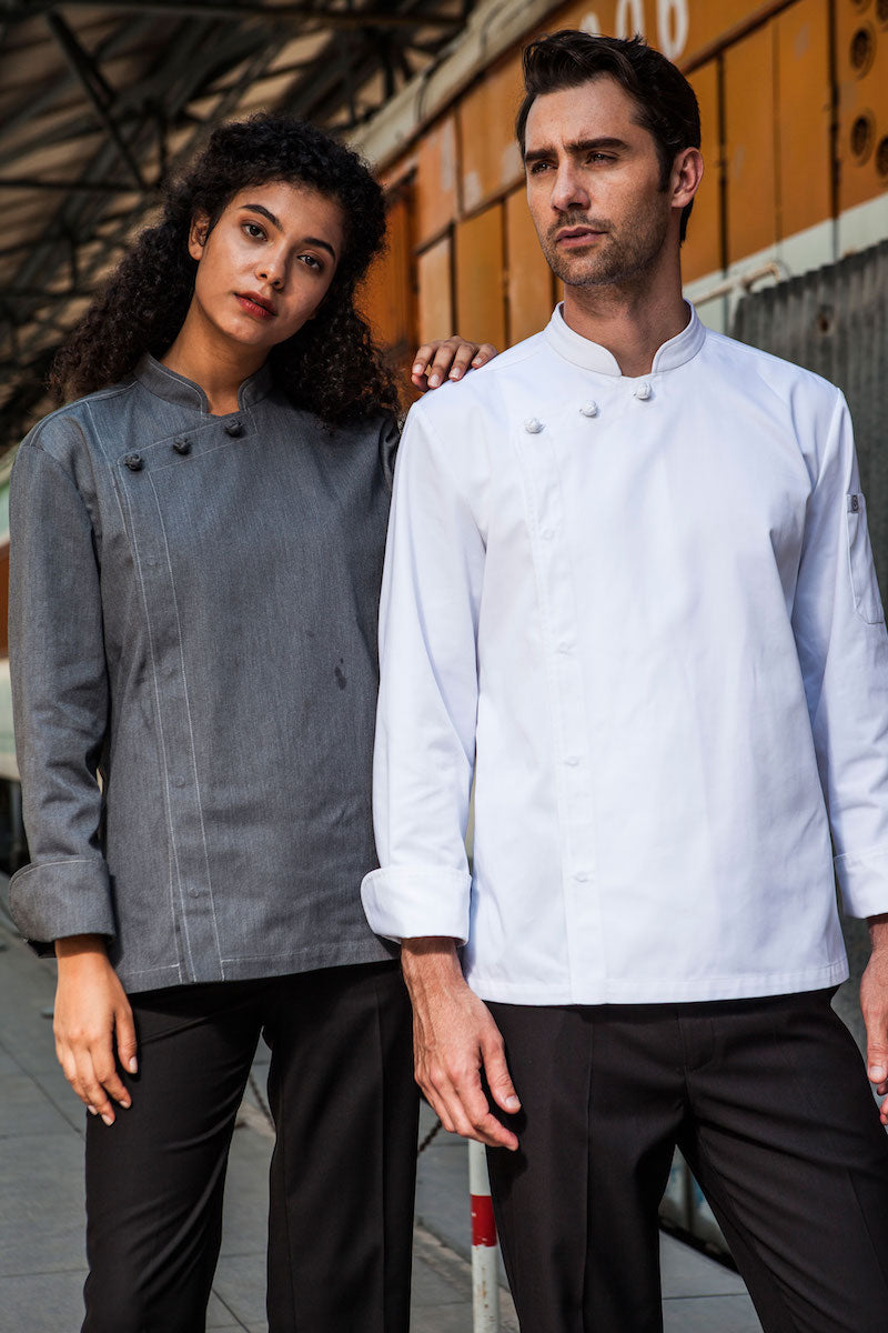 Unisex Chef Jackets With Chinese Buttons (CU1107C)